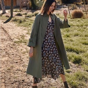 NWT Christy Dawn Leona Trench in olive